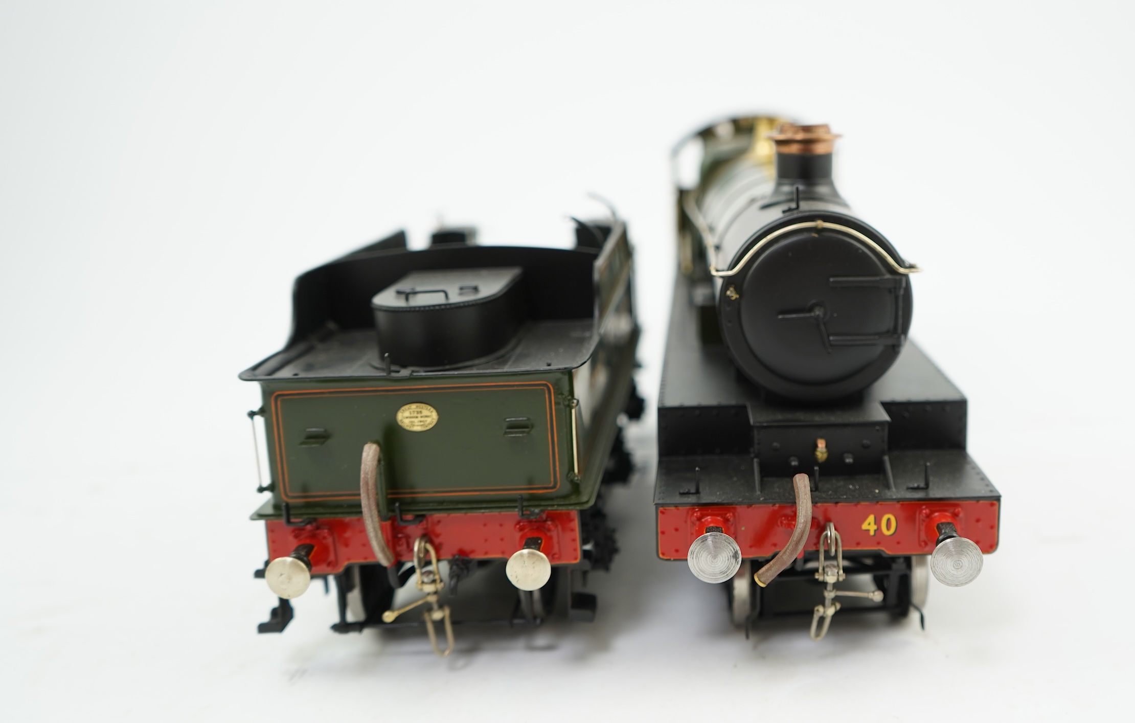 A Gauge One model of GWR Star Class prototype, North Star 40, 4-4-2 tender locomotive, constructed, painted and lined to a very high standard, with a high level of detail, unpowered and with cab interior unpainted.